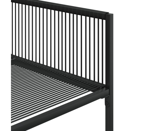 Set de comedor de jardín 11 pzas ratán sintético negro