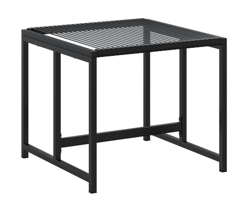 Juego de comedor de jardín 9 piezas ratán sintético negro