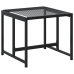 Juego de comedor de jardín 9 piezas ratán sintético negro