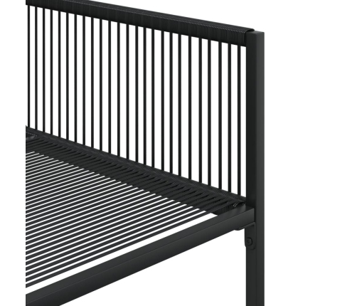 Juego de comedor de jardín 9 piezas ratán sintético negro