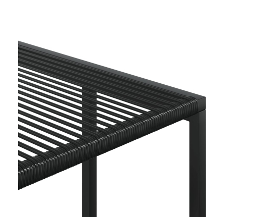 Juego de comedor de jardín 9 piezas ratán sintético negro
