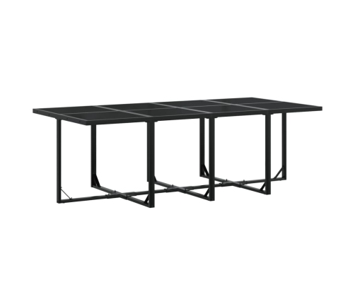 Set de comedor de jardín 13 pzas ratán sintético negro