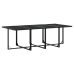 Set de comedor de jardín 13 pzas ratán sintético negro