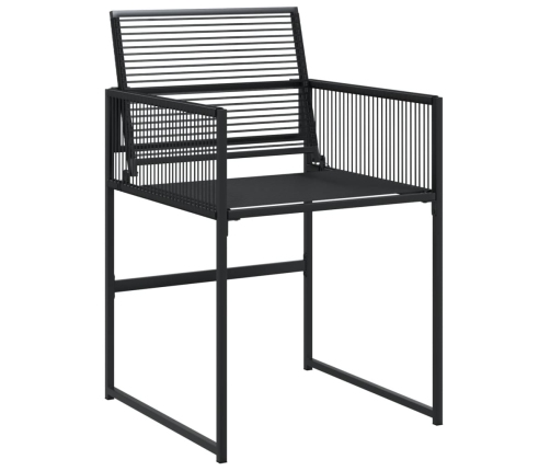 Set de comedor de jardín 13 pzas ratán sintético negro