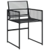 Set de comedor de jardín 13 pzas ratán sintético negro