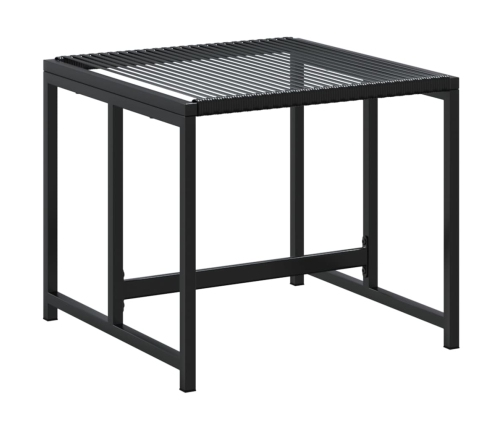 Set de comedor de jardín 13 pzas ratán sintético negro