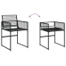 Set de comedor de jardín 13 pzas ratán sintético negro