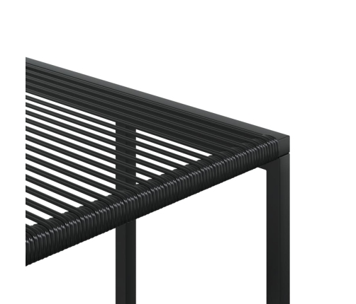 Set de comedor de jardín 13 pzas ratán sintético negro