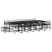 Set de comedor de jardín 17 pzas ratán sintético negro
