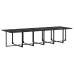 Set de comedor de jardín 17 pzas ratán sintético negro