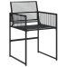 Set de comedor de jardín 17 pzas ratán sintético negro