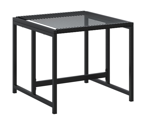 Set de comedor de jardín 17 pzas ratán sintético negro
