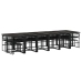 Set de comedor de jardín 17 pzas ratán sintético negro