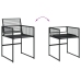 Set de comedor de jardín 17 pzas ratán sintético negro