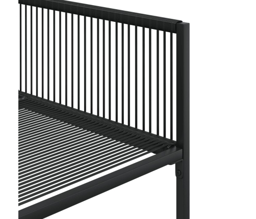 Set de comedor de jardín 17 pzas ratán sintético negro