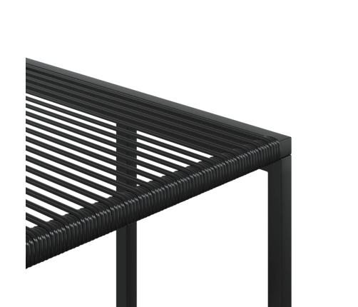 Set de comedor de jardín 17 pzas ratán sintético negro