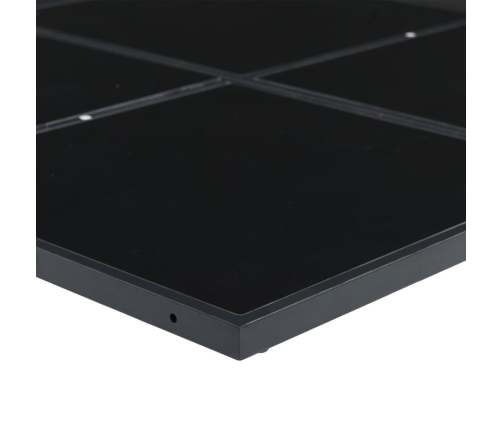 Set de comedor de jardín 17 pzas ratán sintético negro