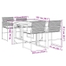 Set de muebles jardín 5 pzas con cojines ratán sintético negro