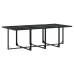 Set de comedor de jardín 9 pzas y cojines ratán sintético negro