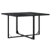 Set de comedor de jardín 9 pzas y cojines ratán sintético negro
