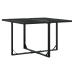 Set de comedor de jardín 9 pzas y cojines ratán sintético negro