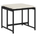 Set de comedor de jardín 9 pzas y cojines ratán sintético negro