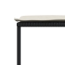 Set comedor de jardín con cojines 13 pzas ratán sintético negro