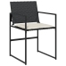Set de muebles jardín 17 pzas con cojines ratán sintético negro