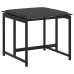 Juego de comedor de jardín 9 piezas con cojines textileno negro