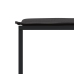 Juego de comedor de jardín 9 piezas con cojines textileno negro
