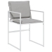 Juego de comedor de jardín 11 pzas con cojines textilene blanco