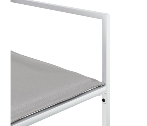Juego de comedor de jardín 11 pzas con cojines textilene blanco