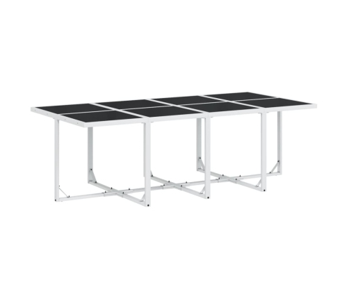 Juego de comedor de jardín 13 pzas con cojines textilene blanco