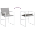 Juego de comedor de jardín 13 pzas con cojines textilene blanco