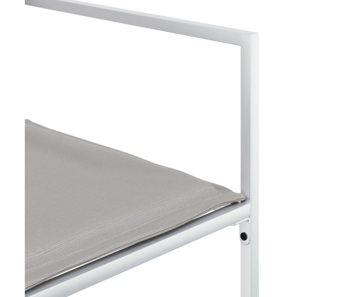 Juego de comedor de jardín 13 pzas con cojines textilene blanco