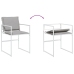 Juego de comedor de jardín 15 pzas con cojines textilene blanco