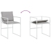 Juego de comedor de jardín 17 pzas con cojines textilene blanco