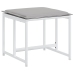 Juego de comedor de jardín 13 pzas con cojines textilene blanco