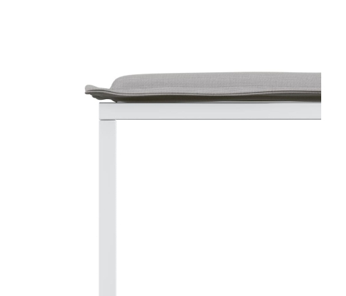 Juego de comedor de jardín 13 pzas con cojines textilene blanco