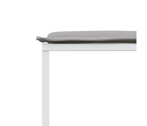 Juego de comedor de jardín 17 pzas con cojines textilene blanco