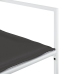 Juego de comedor de jardín 7 pzas con cojines textilene blanco