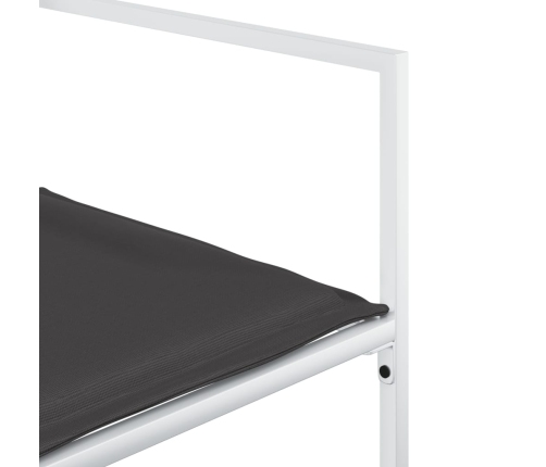 Juego de comedor de jardín 9 pzas con cojines textilene blanco
