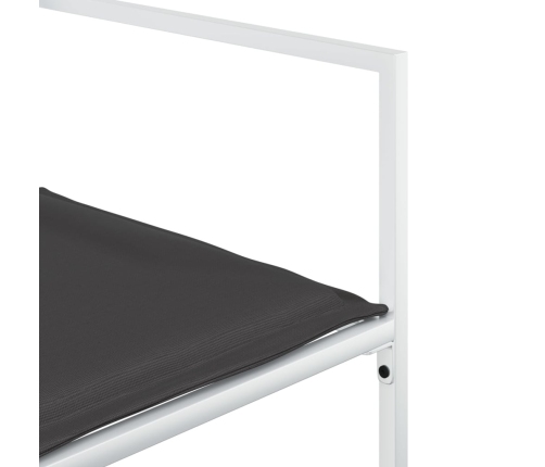 Juego de comedor de jardín 11 pzas con cojines textilene blanco