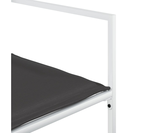 Juego de comedor de jardín 11 pzas con cojines textilene blanco