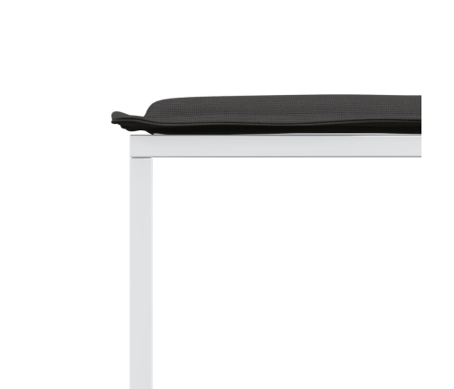 Juego de comedor de jardín 11 pzas con cojines textilene blanco