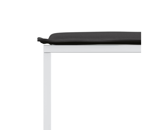 Juego de comedor de jardín 15 pzas con cojines textilene blanco