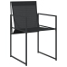 Juego de comedor de jardín 11 piezas textileno negro