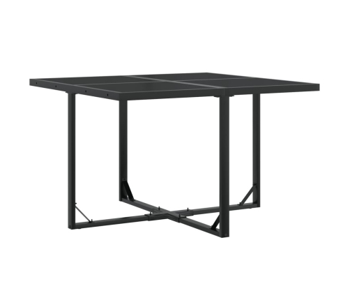 Juego de comedor para jardín 9 piezas textilene negro