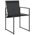 Juego de comedor para jardín 9 piezas textilene negro