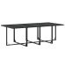 Juego de comedor de jardín 13 piezas textileno negro
